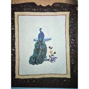 5/$25 1998 Country Heirlooms PEACOCK PARADISE Applique QUILT PATTERN Design